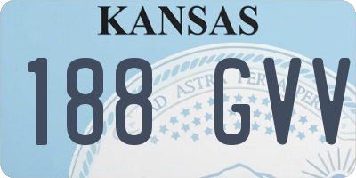 KS license plate 188GVV