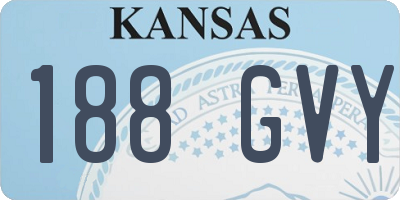 KS license plate 188GVY