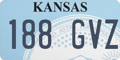 KS license plate 188GVZ