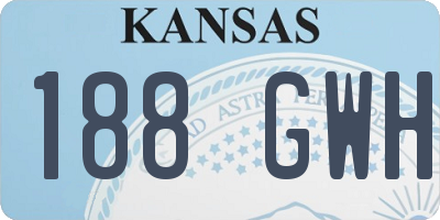 KS license plate 188GWH