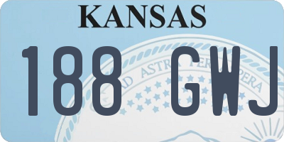 KS license plate 188GWJ