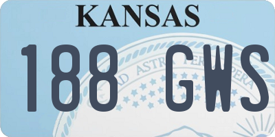 KS license plate 188GWS
