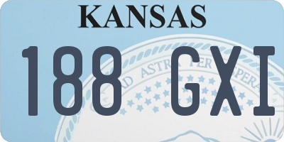 KS license plate 188GXI