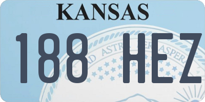 KS license plate 188HEZ