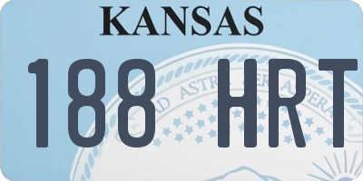KS license plate 188HRT