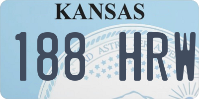 KS license plate 188HRW