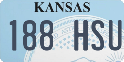 KS license plate 188HSU