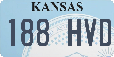 KS license plate 188HVD