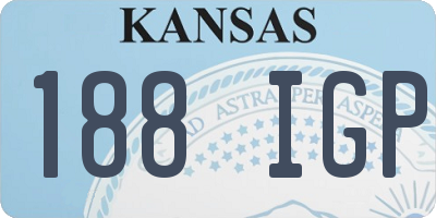KS license plate 188IGP