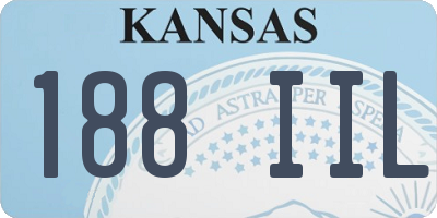 KS license plate 188IIL