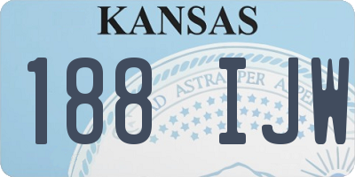 KS license plate 188IJW