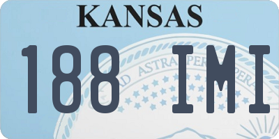 KS license plate 188IMI