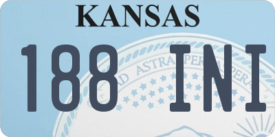 KS license plate 188INI