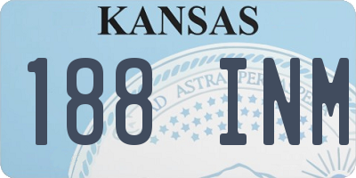 KS license plate 188INM