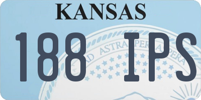 KS license plate 188IPS