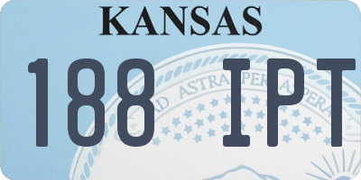 KS license plate 188IPT