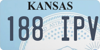 KS license plate 188IPV