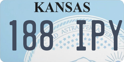 KS license plate 188IPY