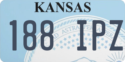 KS license plate 188IPZ