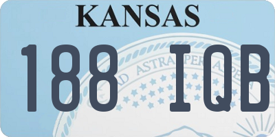 KS license plate 188IQB