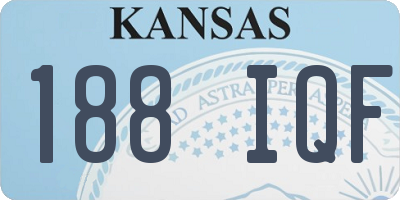KS license plate 188IQF