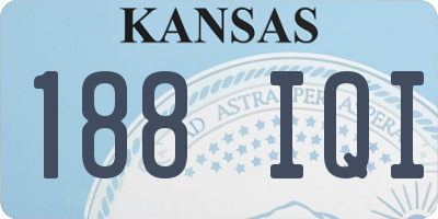 KS license plate 188IQI