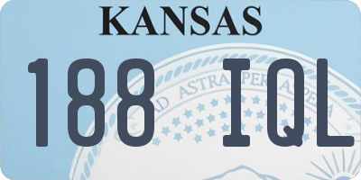 KS license plate 188IQL