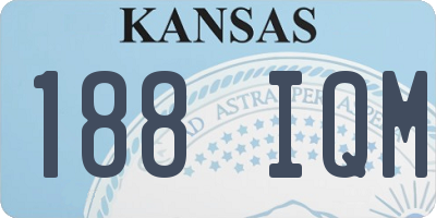 KS license plate 188IQM