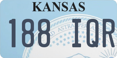KS license plate 188IQR