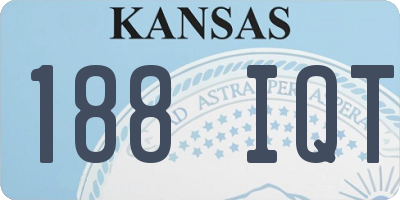 KS license plate 188IQT