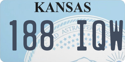KS license plate 188IQW