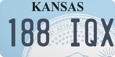 KS license plate 188IQX