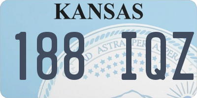 KS license plate 188IQZ