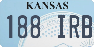 KS license plate 188IRB