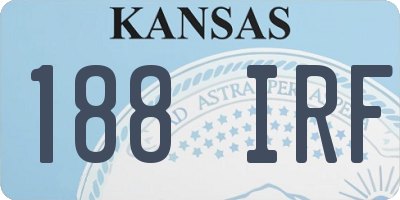 KS license plate 188IRF