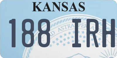 KS license plate 188IRH