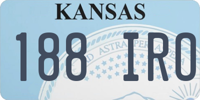 KS license plate 188IRO