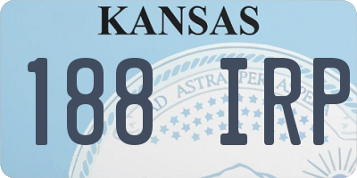 KS license plate 188IRP