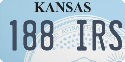 KS license plate 188IRS