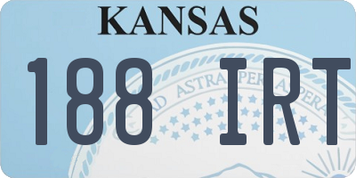 KS license plate 188IRT
