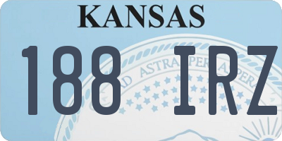 KS license plate 188IRZ