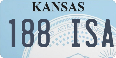 KS license plate 188ISA