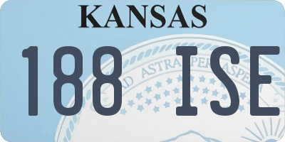 KS license plate 188ISE
