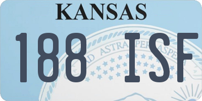 KS license plate 188ISF