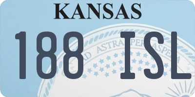 KS license plate 188ISL