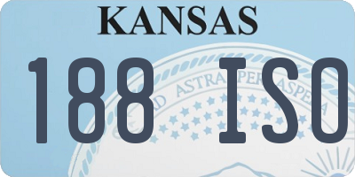KS license plate 188ISO
