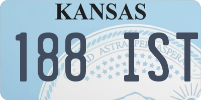 KS license plate 188IST