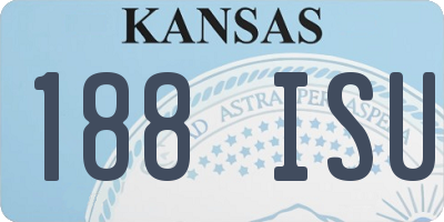 KS license plate 188ISU