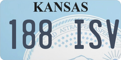 KS license plate 188ISV