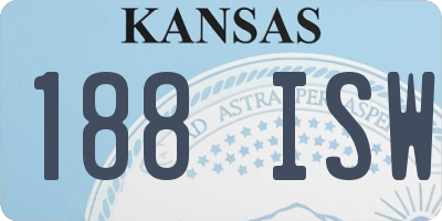 KS license plate 188ISW